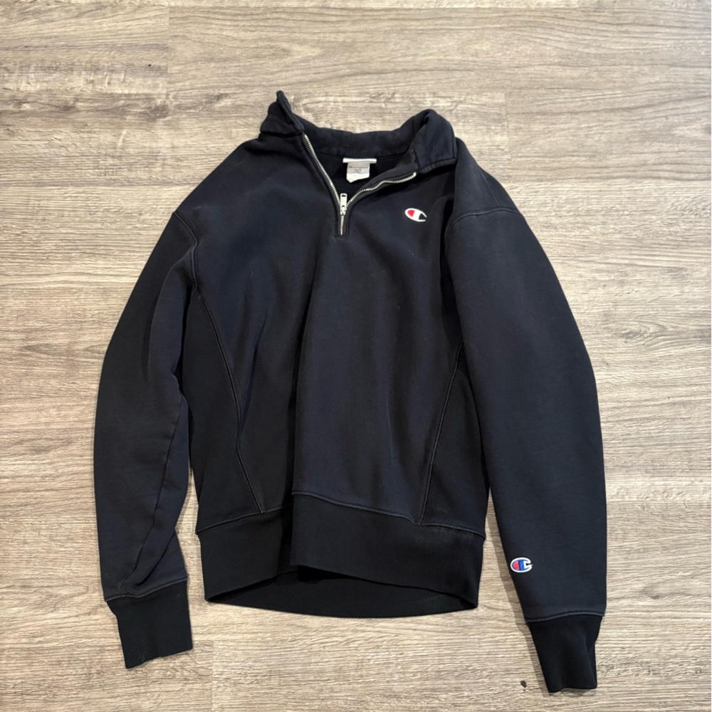 Champion Black Quarter Zip